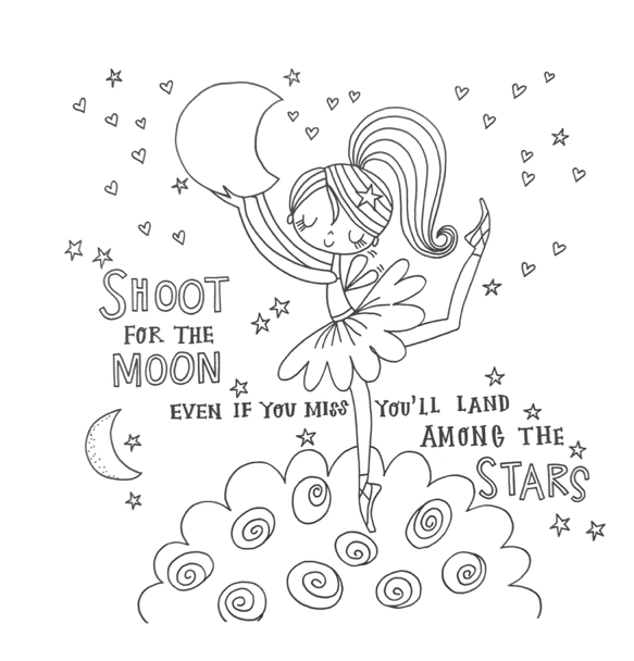 Moon Dance Colouring Book by Rachel Ellen