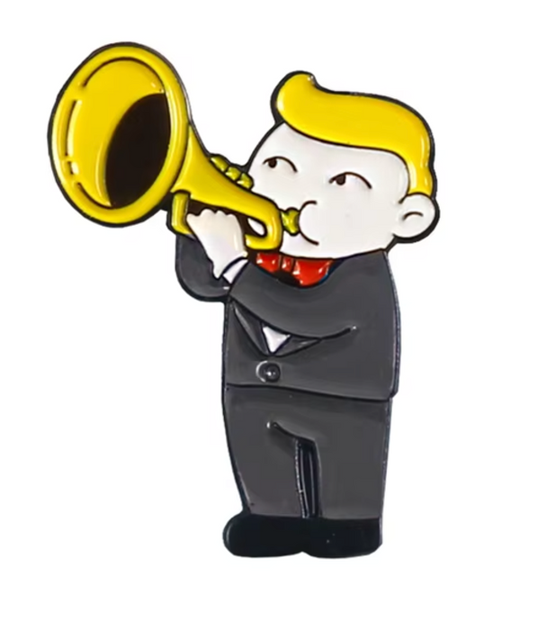 Pin Musician Playing the Trumpet