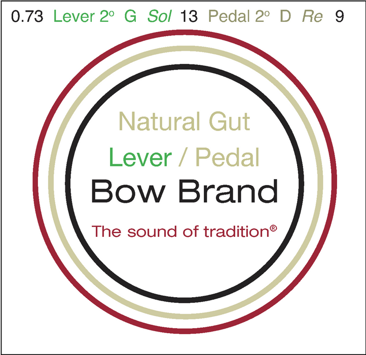 Bow Brand Natural Gut - Lever Harp String, Octave 2, Single G