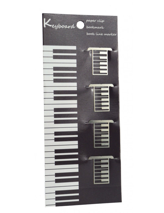 Piano Keyboard Paper Clips Pack of 4 Stainless Steel