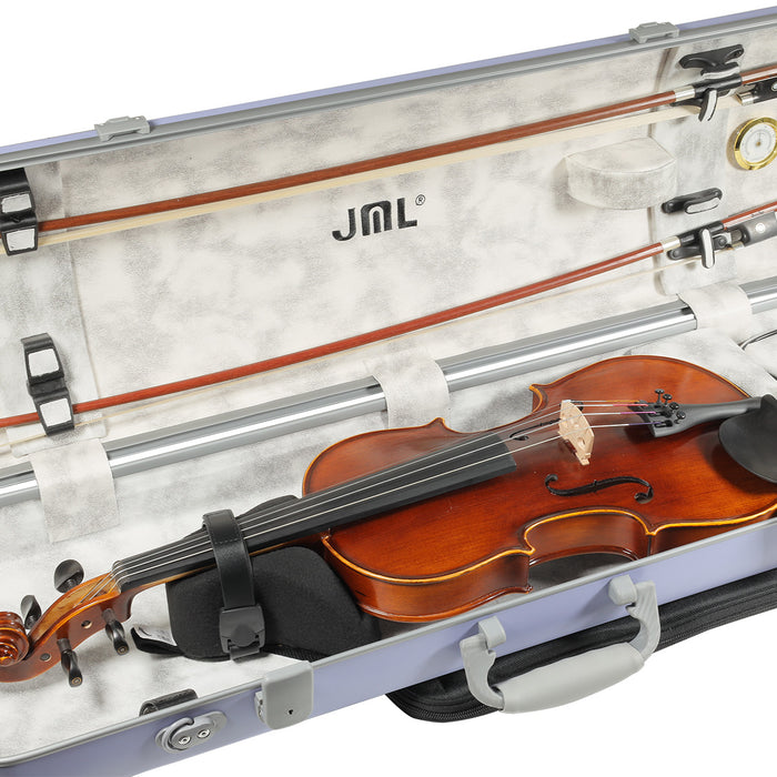 JML Carbon Fibre 1.8 Oblong Violin Case Twilight Purple 4/4