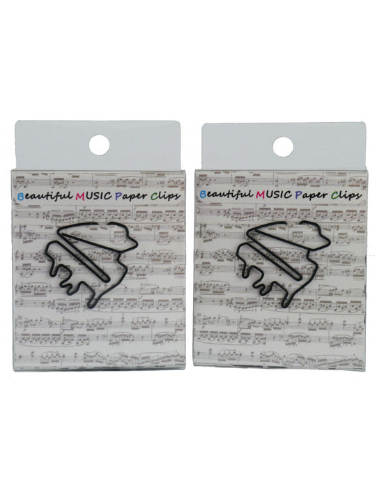 Grand Piano Paper Clips Pack of 15 Black