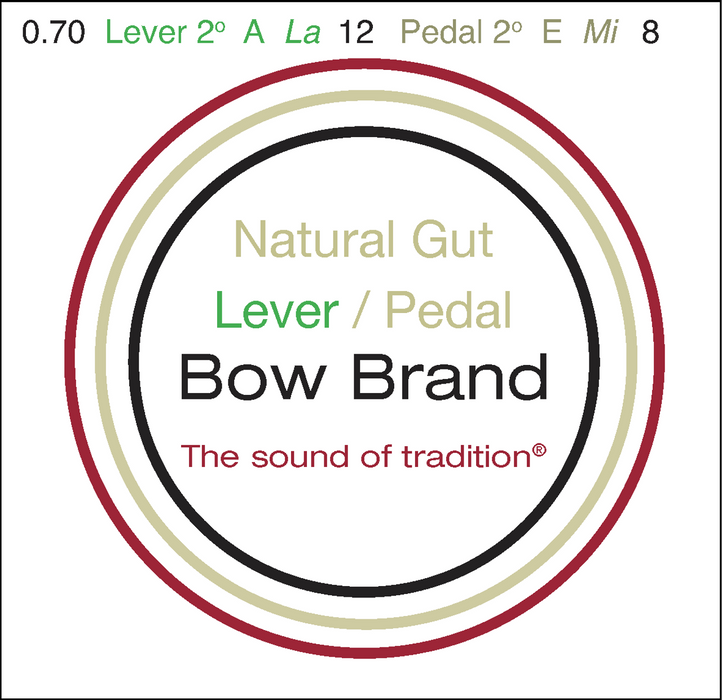 Bow Brand Natural Gut - Lever Harp String, Octave 2 A