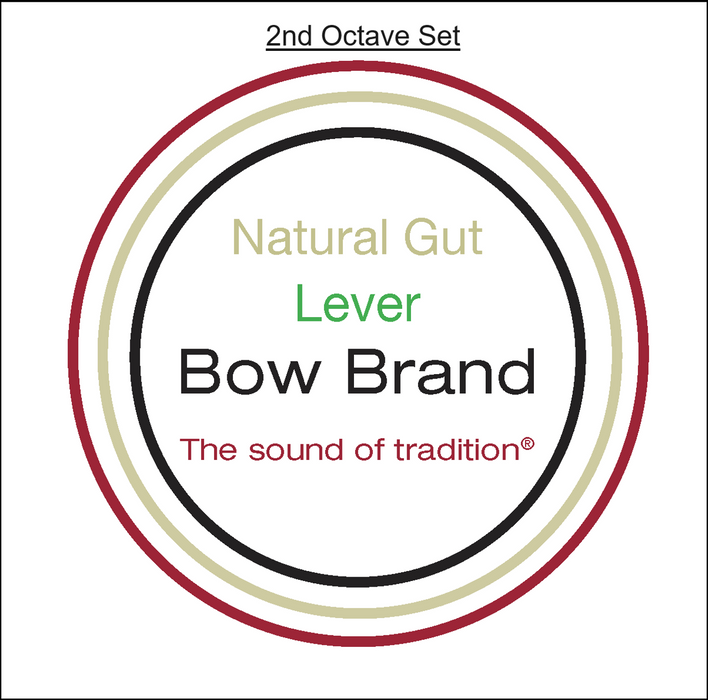 Bow Brand Natural Gut - Lever Harp String, Octave 2, Set