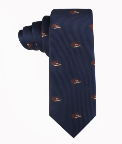 Tie Grand Piano Navy Blue with Brown Pianos