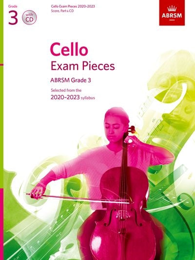 ABRSM Cello Exam Pieces (2020-2023) Grade 3 - Cello/Piano Accompaniment/CD ABRSM 9781786012357