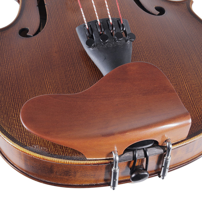 Violin Chinrest - Kreisler Berber Boxwood  Chrome Fittings