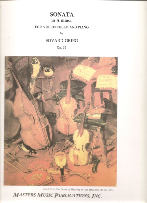 Grieg - Sonata in Amin Op36 - Cello/Piano Accompaniment Masters Music M3598