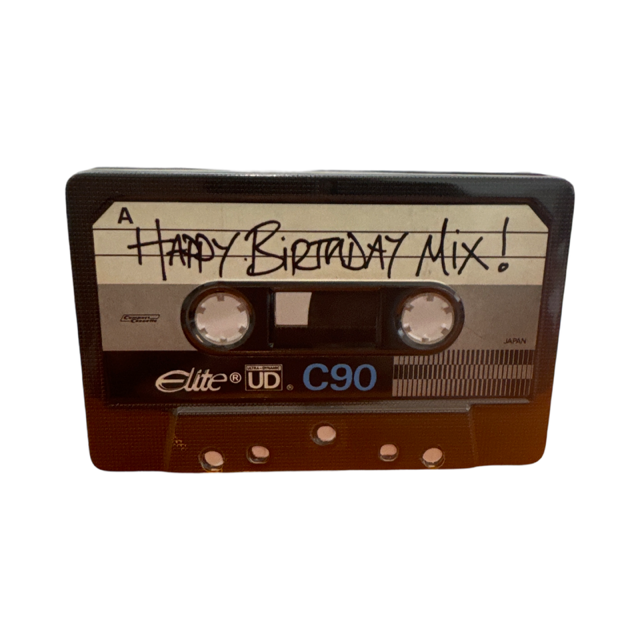 Cassette Shaped Tin Box 'Happy Birthday Mix!'