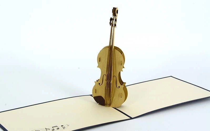 Pop - Up Greeting Card Violin