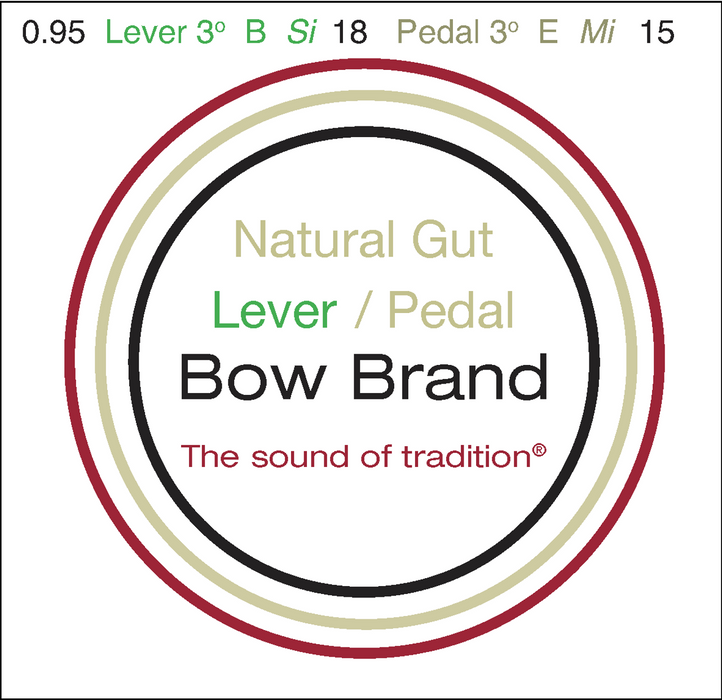 Bow Brand Natural Gut - Lever Harp String, Octave 3 B