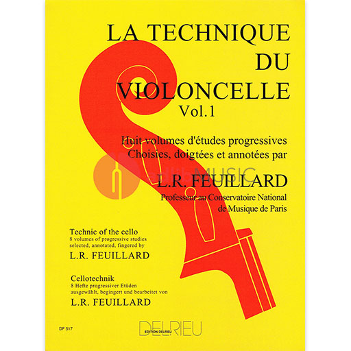 Feuillard - Technic of the Cello Volume 1 - Cello Delrieu DF517