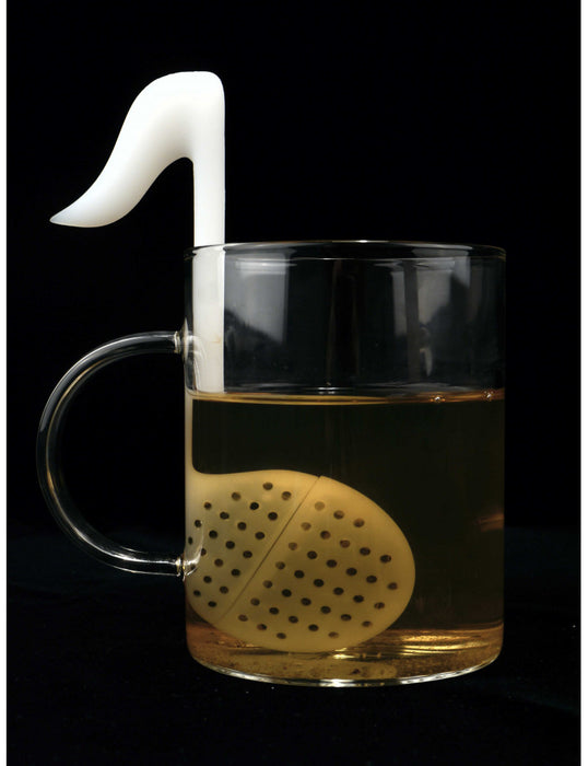 Tea Strainer White in the Shape of a Quaver