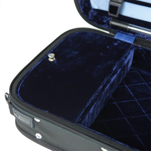 Violin Case - Gewa Liuteria Atlanta Oblong, Black/Blue, 4/4 - Special Order Only