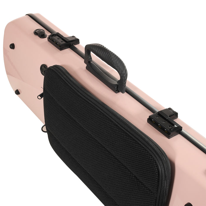 JML Carbon Fibre 1.8 Oblong Violin Case Sakura Pink 4/4