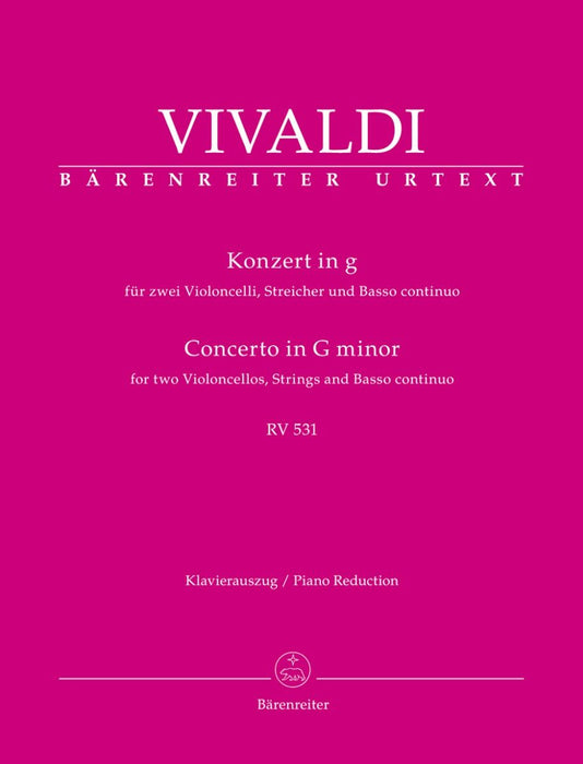 Concerto in G minor RV531 - for Two Cellos and Piano - Antonio Vivaldi - Barenreiter