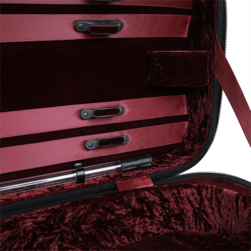 Violin Case - Gewa Liuteria Atlanta Oblong, Black/Red, 4/4 - Special Order Only