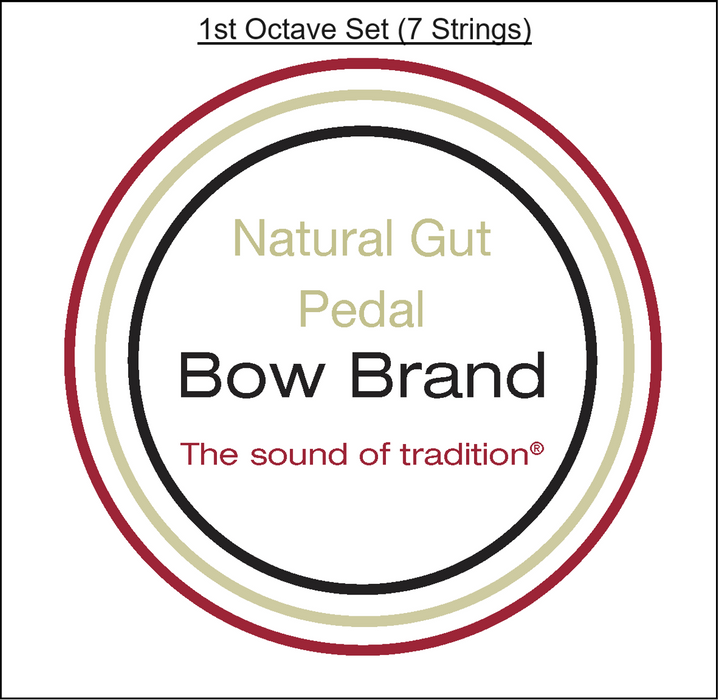 Bow Brand Natural Gut - Pedal Harp String, Octave 1, Set