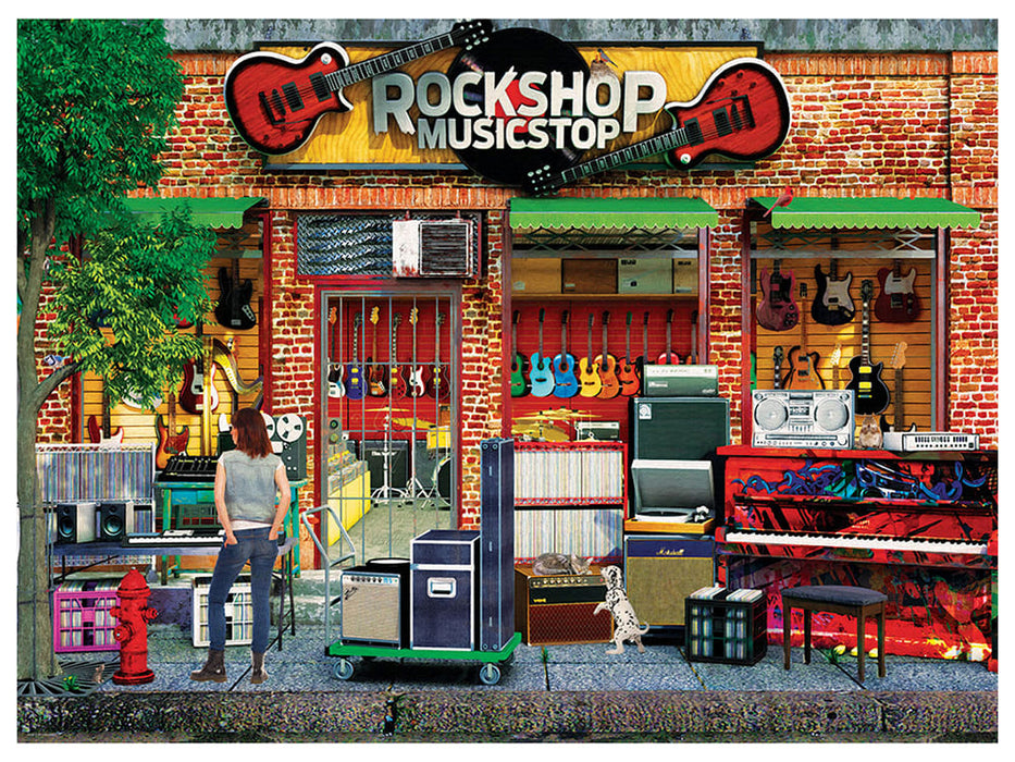 Eurographics 'Rock Shop' Guitar Music Store 1000 Piece Puzzle