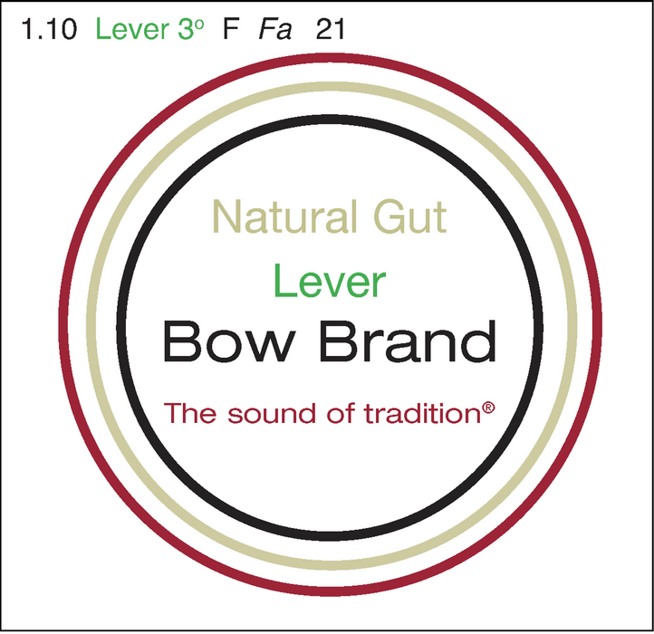 Bow Brand Natural Gut - Lever Harp String, Octave 3, Single F