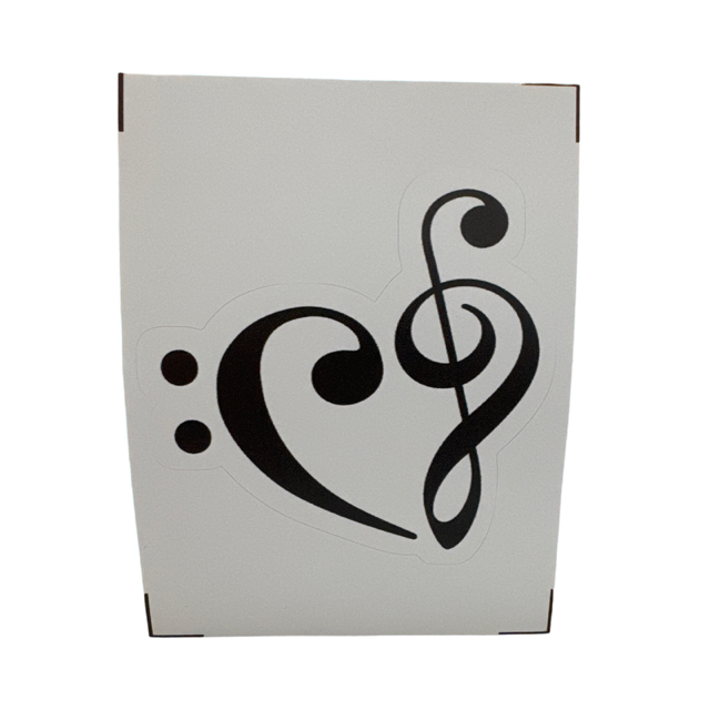 We Heart Music Sticker Treble Clef Bass Clef