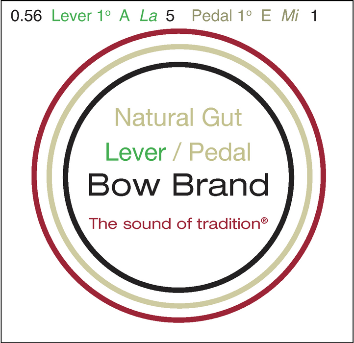 Bow Brand Natural Gut - Lever Harp String, Octave 1, Single A