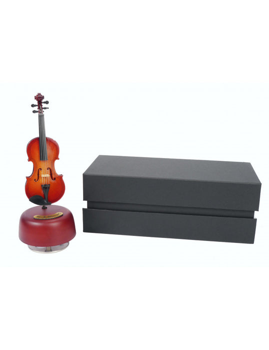 Music box, minature violin. Plays Eine Kleine Nachtmusik