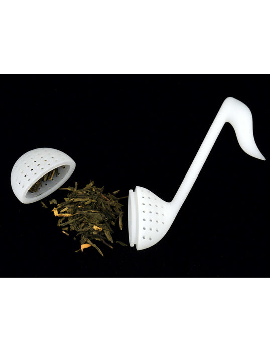 Tea Strainer White in the Shape of a Quaver