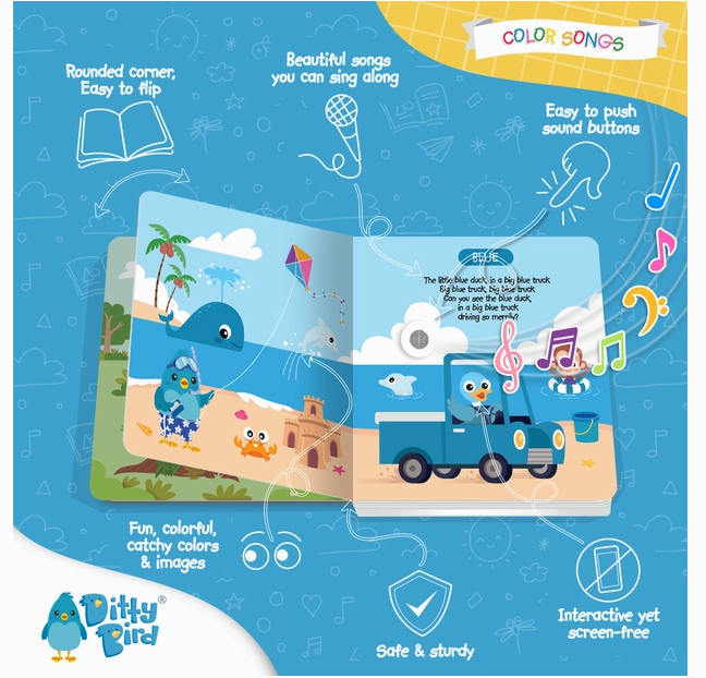 Ditty Bird Colour Songs Childrens Interactive Sound Book