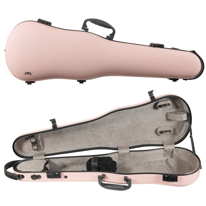 JML Carbon Fibre 1.5 Shaped Violin Case Sakura Pink 4/4