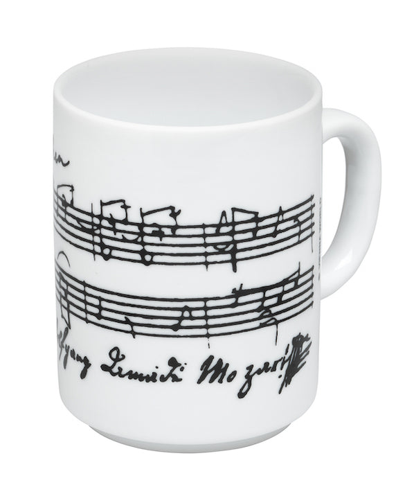 Mozart Mug White with Black Original Mozart Score