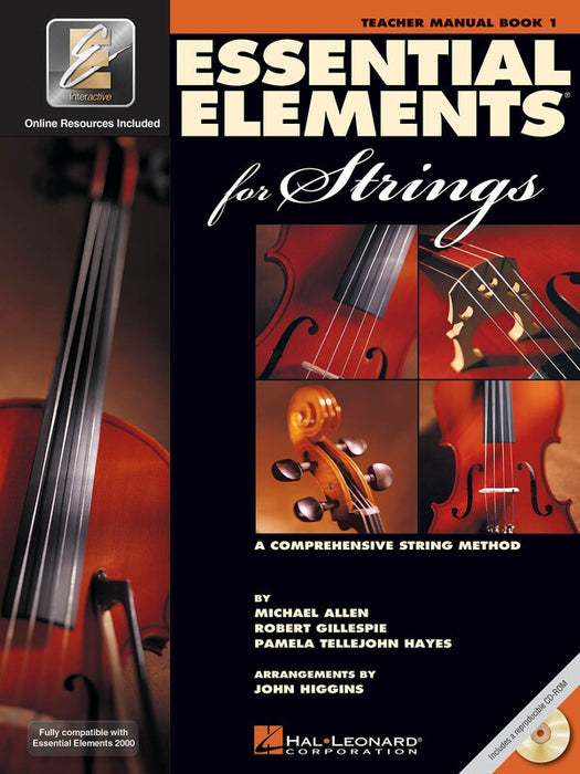 Essential Elements for Strings - Book 1 with EEi/CD/DVD - Teacher's Manual - Michael Allen | Pamela Tellejohn Hayes | Robert Gillespie Hal Leonard 868048