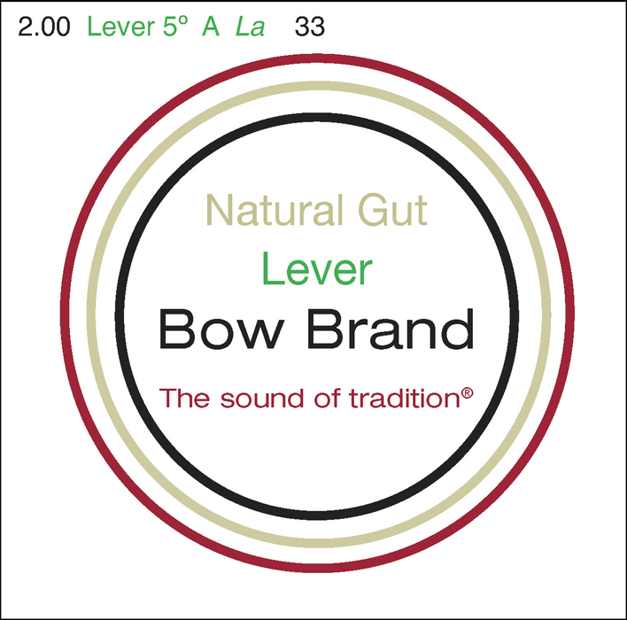 Bow Brand Natural Gut - Lever Harp String, Octave 5, Single A