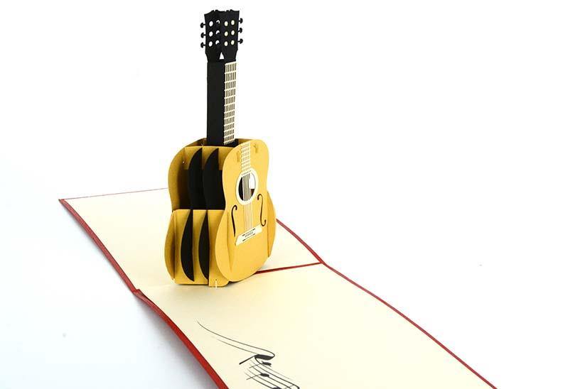 Pop - Up Greeting Card Guitar