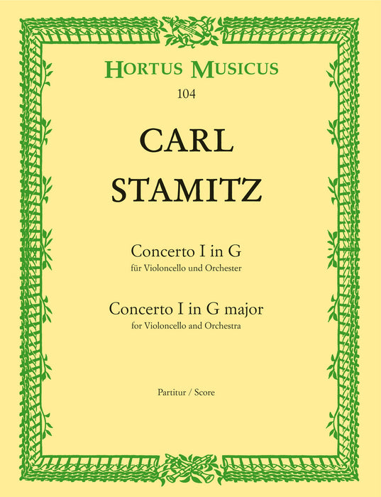 Stamitz C - Concerto #1 in Gmaj - Cello/Piano Accompaniment Barenreiter HM104A