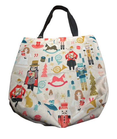 The Nutcracker Tote Bag Beige with Image of Characters from The Nutcracker Suite