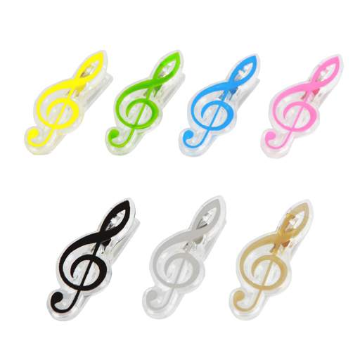 Music or Paper Clip Treble Clef Shape Blue