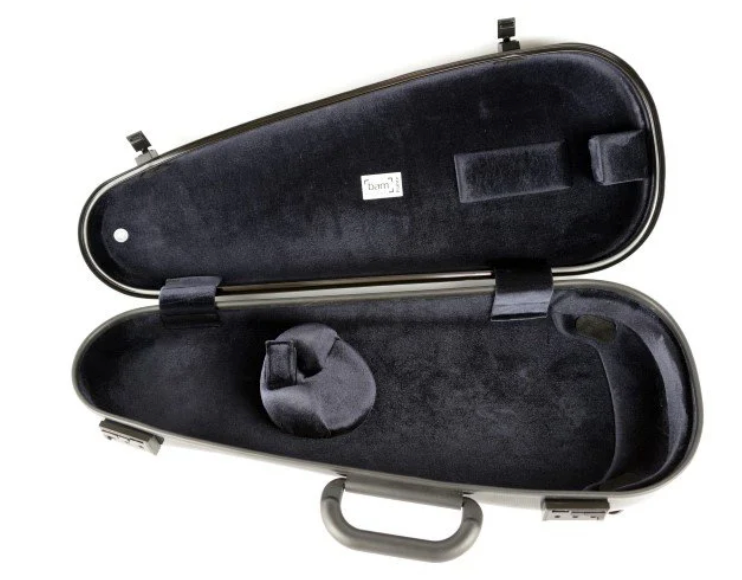 BAM Hightech Overhead Violin Case for Instrument Only Black Carbon