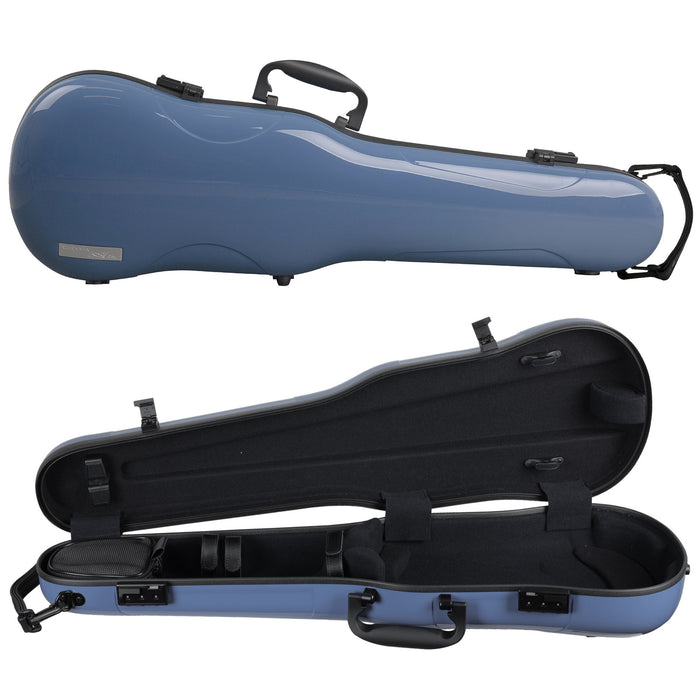 GEWA Air 1.7 Shaped Violin Case with Subway Handle Blue Gloss 4/4