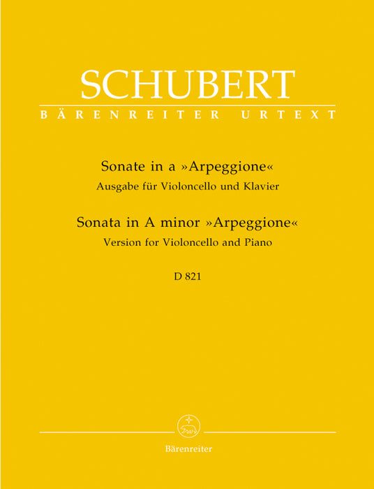 Schubert - Sonata in Amin Arpeggione - Cello/Piano Accompaniment Barenreiter BA5685