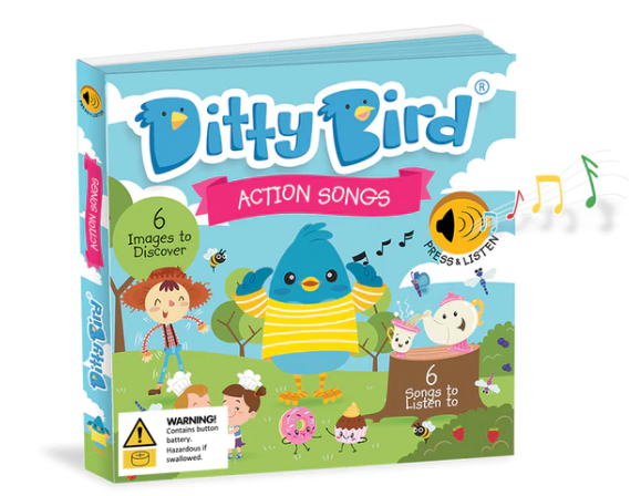 Ditty Bird 'Action Songs' Childrens Interactive Sound Book