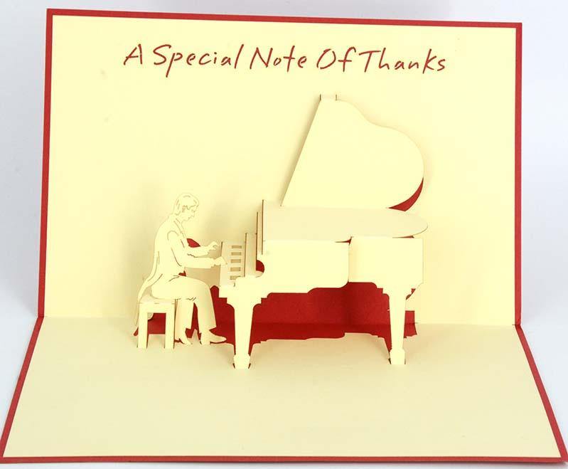 Pop - Up Greeting Card Grand Piano