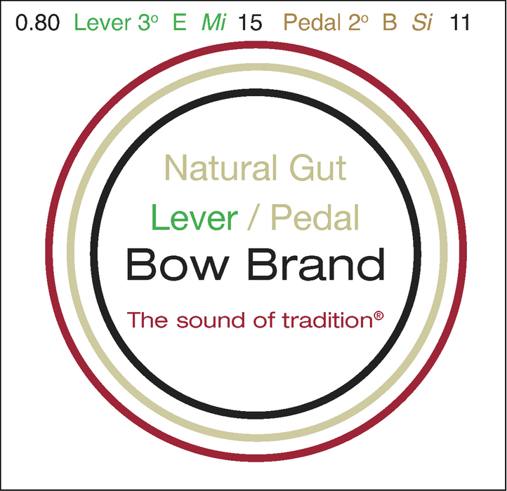 Bow Brand Natural Gut - Lever Harp String, Octave 3, Single E