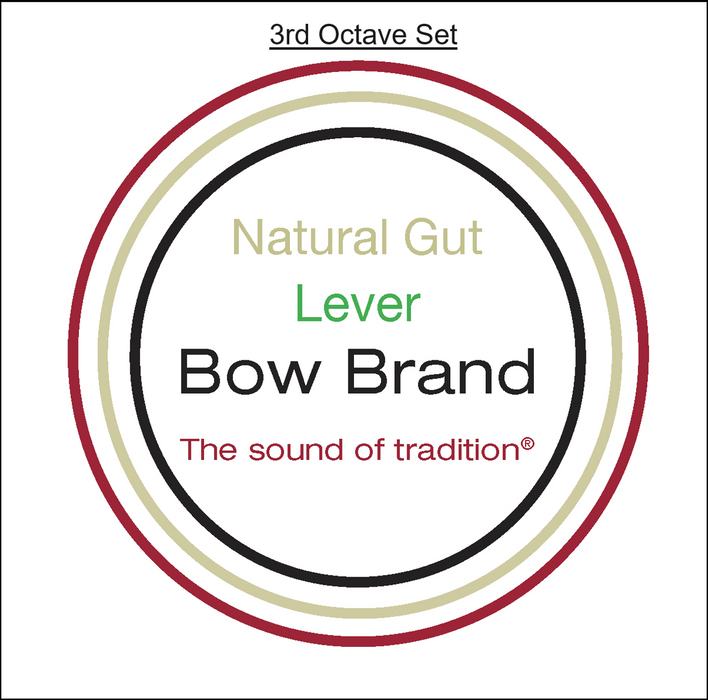 Bow Brand Natural Gut - Lever Harp String, Octave 3, Set