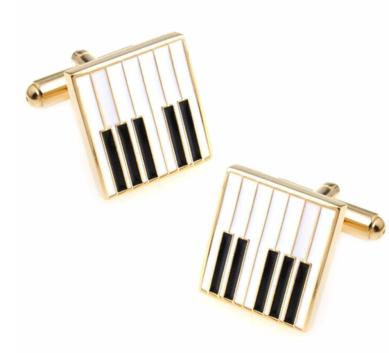 Cufflinks Gold-plated Piano Keys