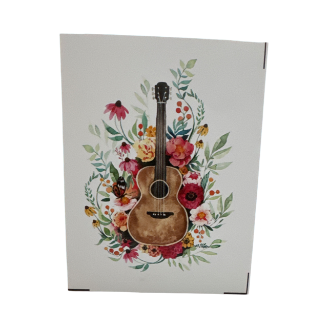 Guitar with Flowers Sticker