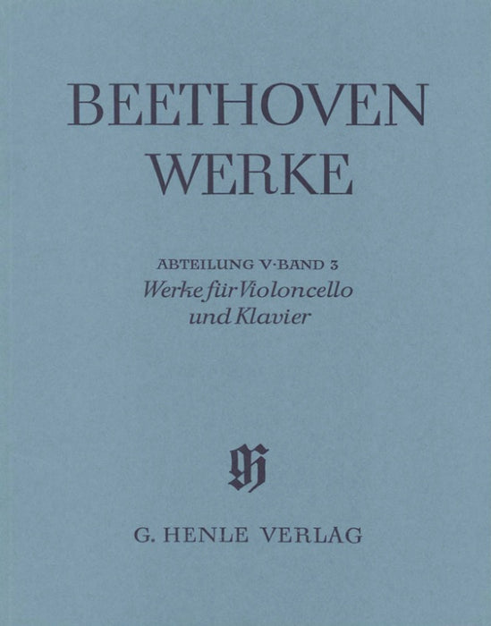 Beethoven - Works for Cello & Piano - Full Score Henle HN4161